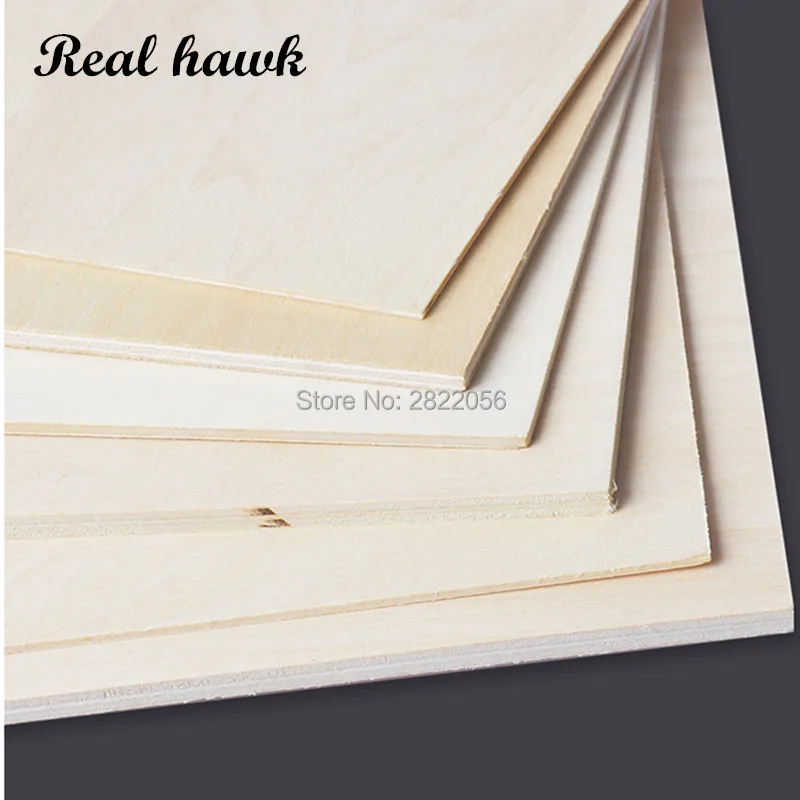 A4 size 297x210mmx0.5/1/1.5/2/3mm super quality Aviation model layer board Birch plywood plank DIY wood model materials