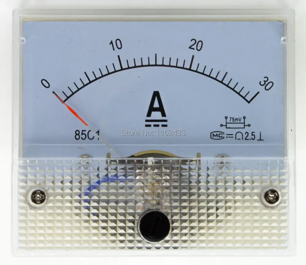 85C1-A DC pointer ammeter current meter 15A 20A 30A 50A 75A 100A 150A 200A 300A need shunt 85C1 analog AMP meter 64*56 mm size