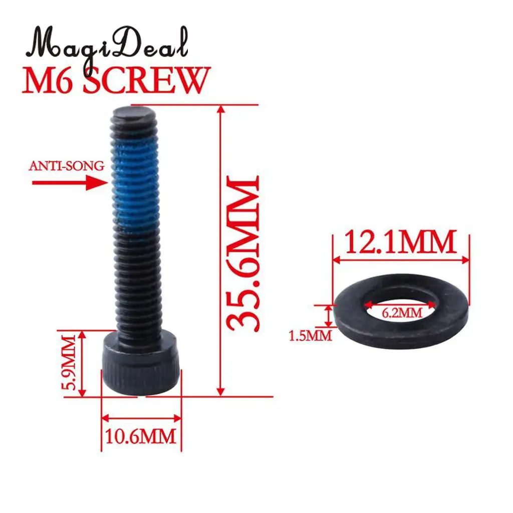 Pack of 4 Steel Screws & Gasket for Mountain Bike MTB Disc Brake Caliper Mount Adapter Bicycle Cycling Parts Accessories