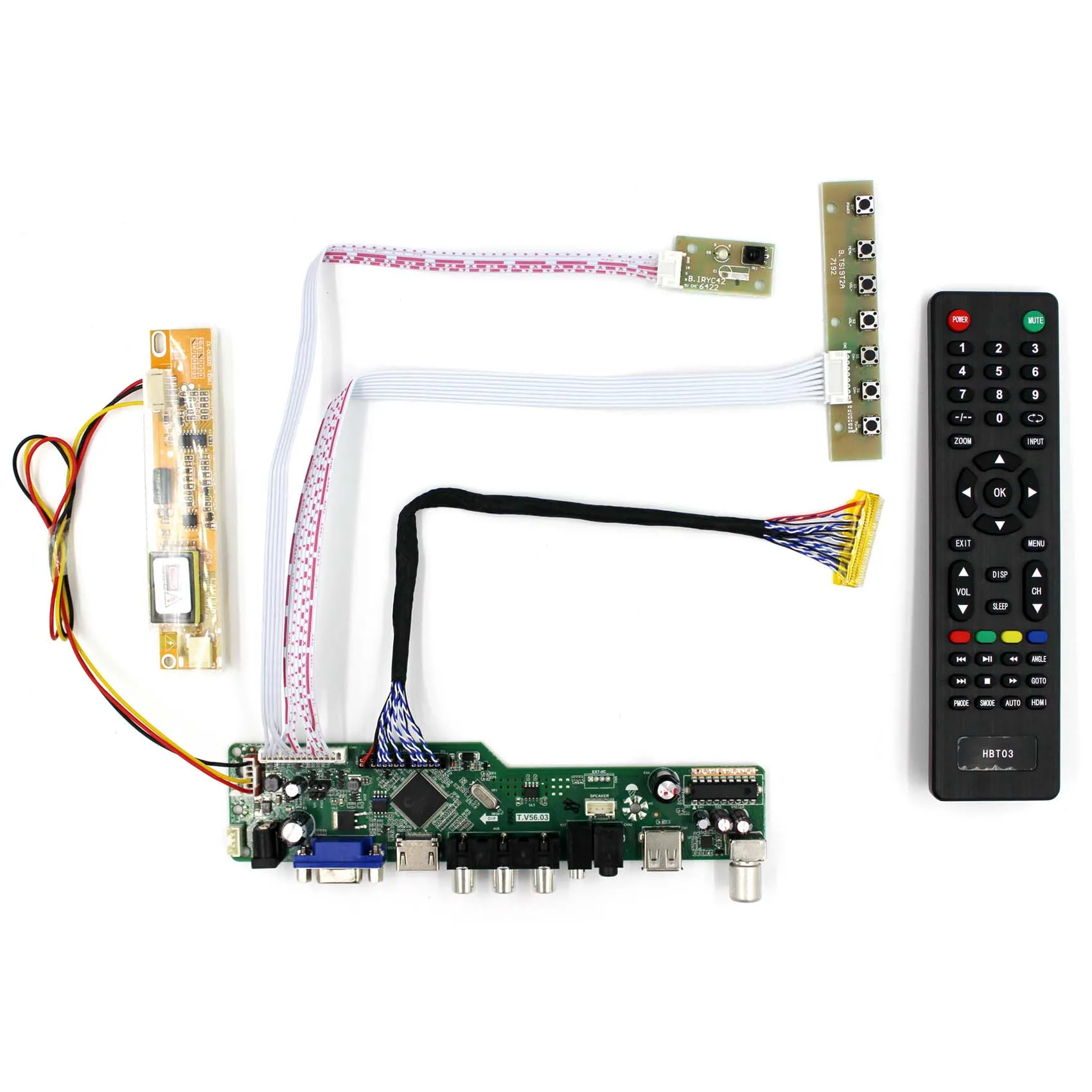 HD MI VGA AV USB RF LCD Controller Board Work for 15inch 1600x1200 IAUX14 IAUX14S IAUX14P IAUX14K IAUX14N LCD Screen