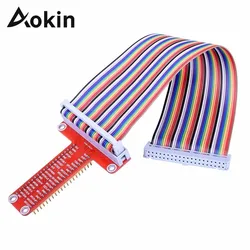 Aokin dla Raspberry pi 3 Rpi Gpio Breakout karta rozszerzenia z 40 pin płaski kabel taśmowy dla Raspberry Pi 3 2 Model B & B B +