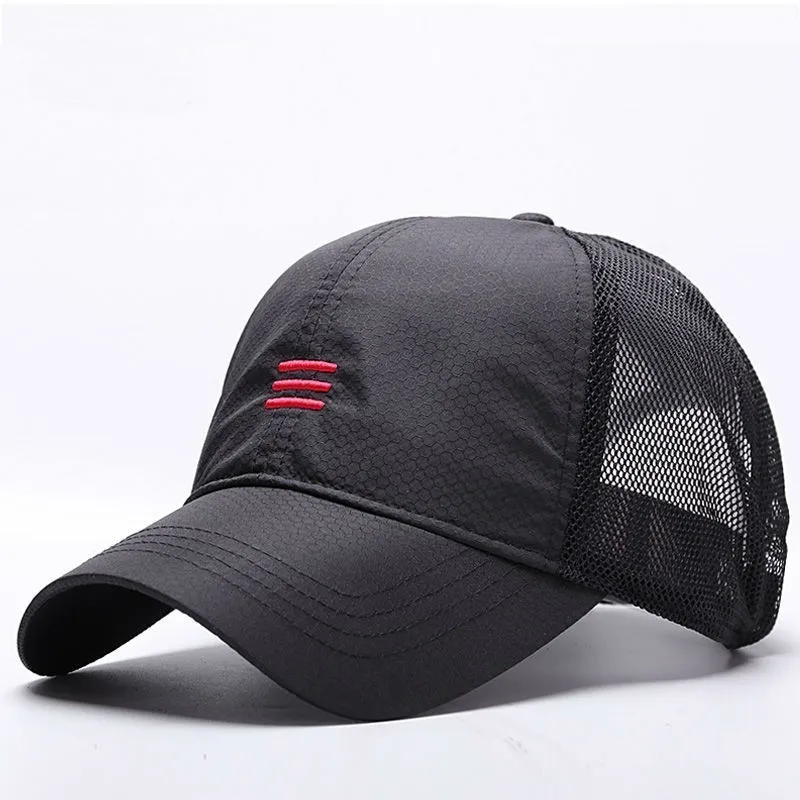 Big Head Man Plus Size Baseball Cap Men Summer Thin Fabric Mesh Sun Hat Male Snapback Hats M 55-59cm L 60-64cm