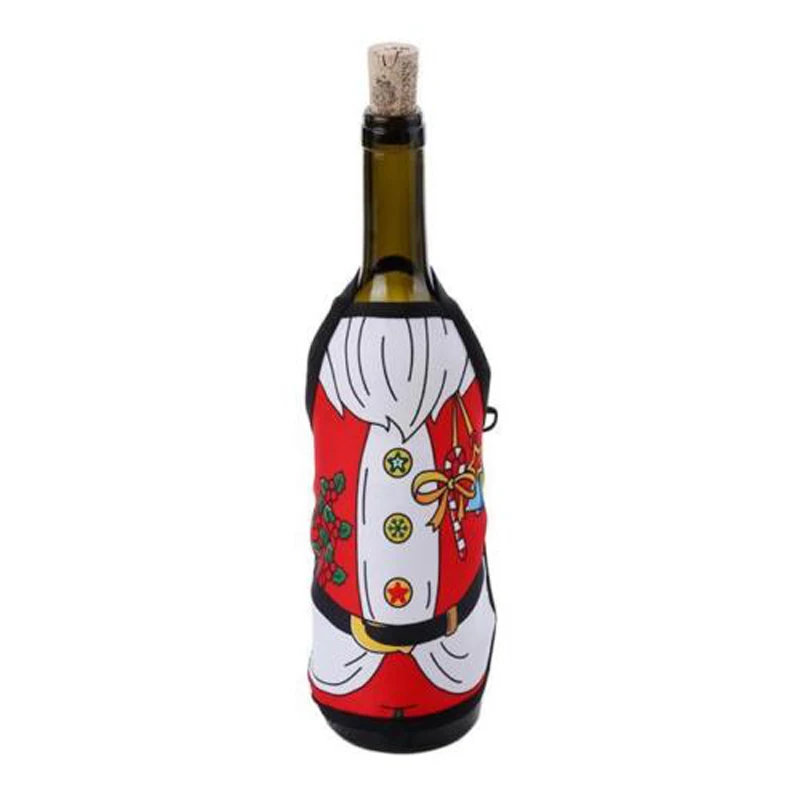 JX-LCLYL Christmas Santa Wine Bottle Apron Wrap Cover Xmas Dinner Party Table Decor