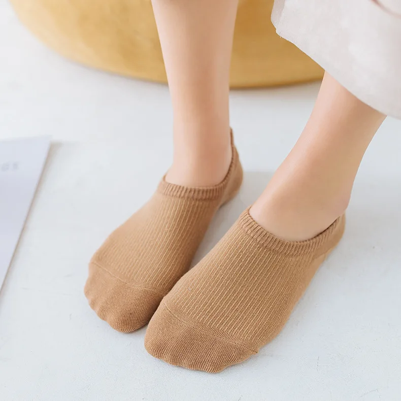 Invisible Short Woman Sweat summer comfortable cotton bamboo girl women\'s boat socks ankle low female invisible 1pair=2pcs tt97