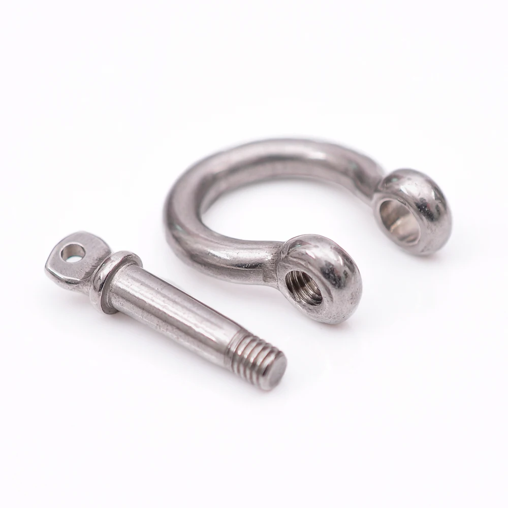 5pc 20x30mm Solid 304 Stainless Steel Shackle Joint Connect Key Chain Hook For Paracord Bracelet