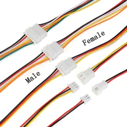 10PCS XH2.54 2/3/4/5/6 Pin Pitch 2.54mm Wire Cable Connector XH Plug Male & Female Battery Charging Cable 200MM Length 26AWG