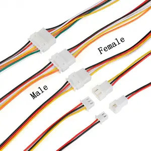 Bilashmart 10 XH2.54 2/3/4/5/6 Pin Pitch 2.54mm Wire Cable Connector XH Plug Male  Female Battery Charging Cable 200MM Length 26AWG