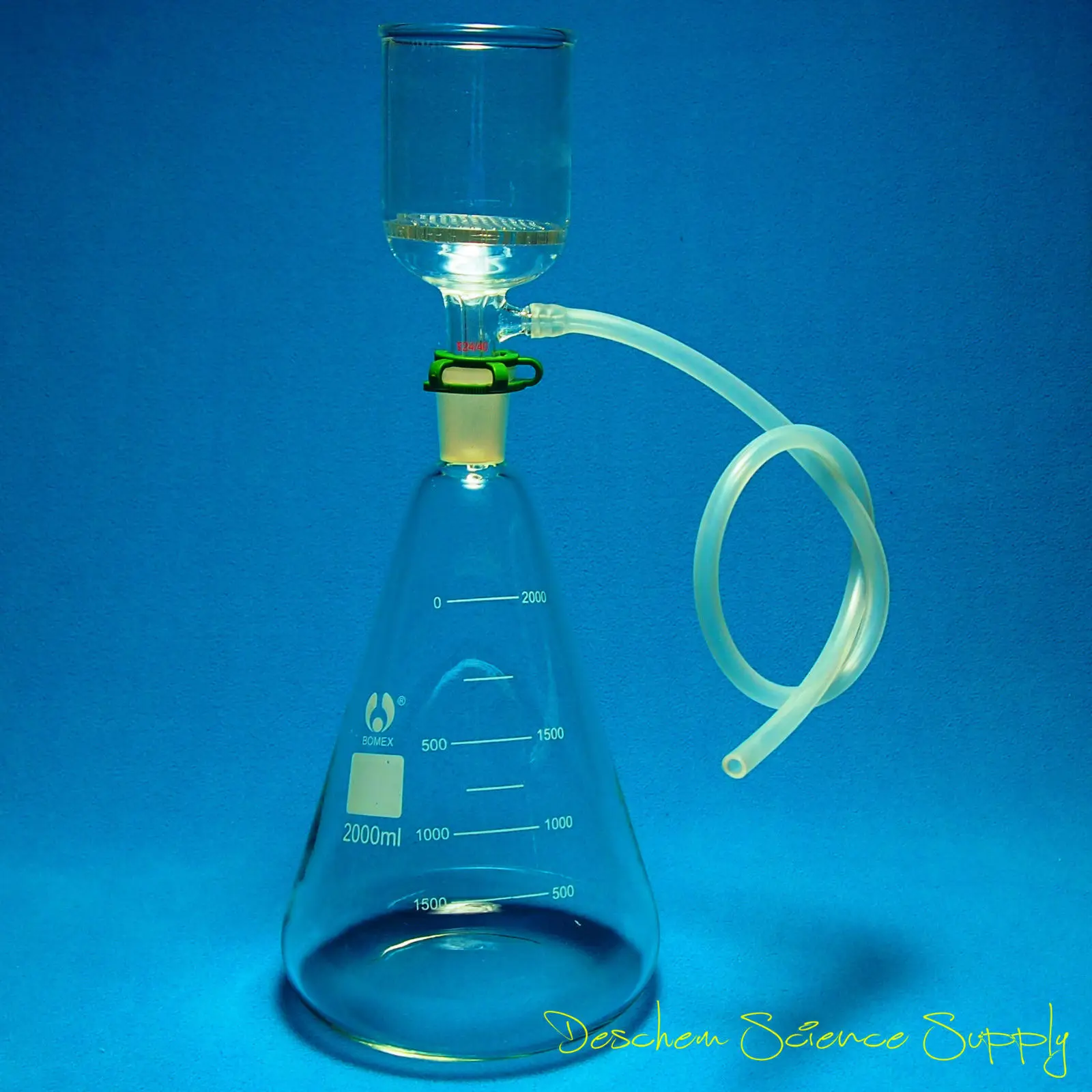 2000ml,24/40,Suction Filtration Kit,70mm Buchner Funnel,2 Litre Erlenmeyer Flask