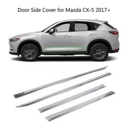 Car Body Door Side Cover Strip For Mazda CX-5 CX5 2017 2018 2019 2020 2021 Exterior Chrome Molding Trim Guard 4Pcs