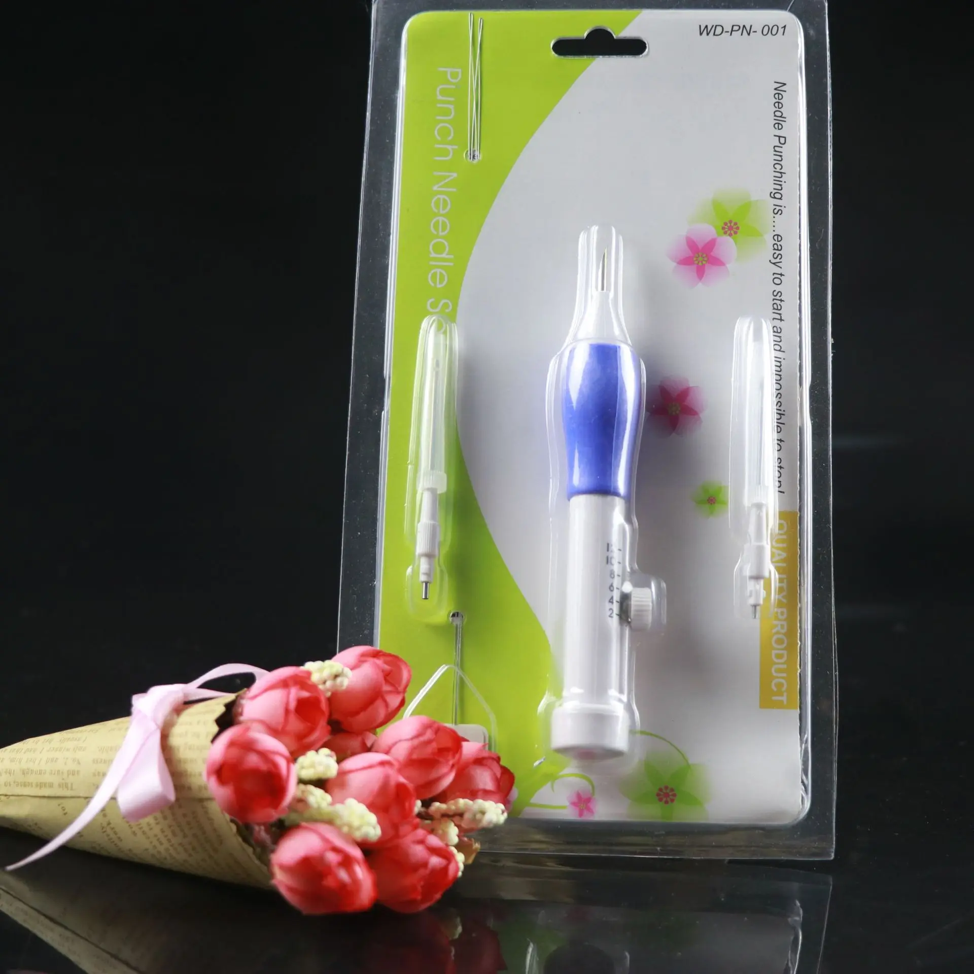 Hot Practical ABS Plastic DIY Magic Embroidery Pen Set Needle knitting Needles Tool Fancy Interchangeable Punch needlework Stitc