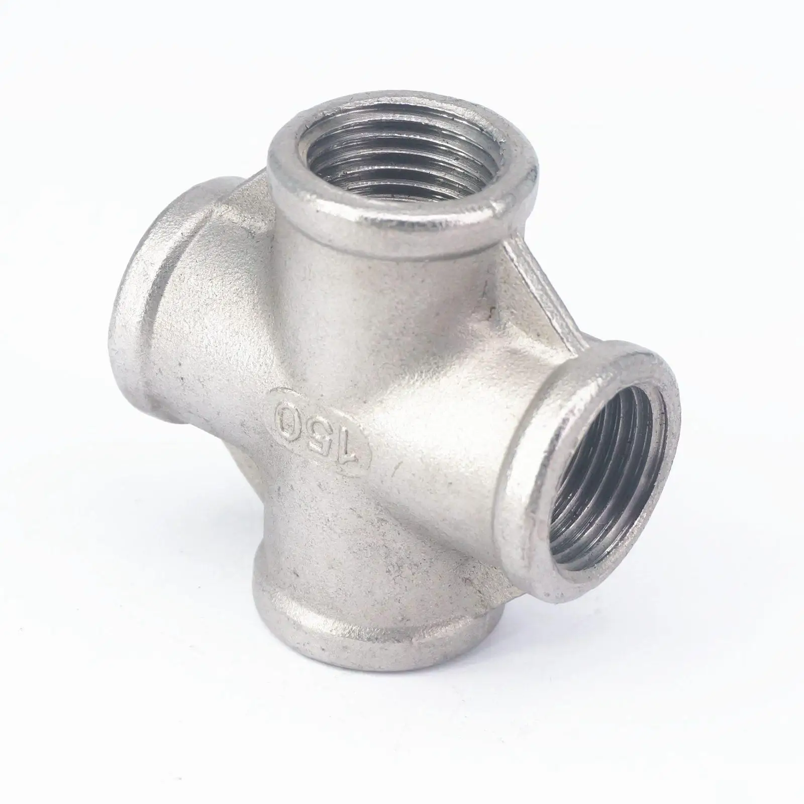 1/2 "BSP Femmina In Acciaio Inox 304 Croce 4 Vie Connettore Tubo dell'acqua Raccordo aria-olio