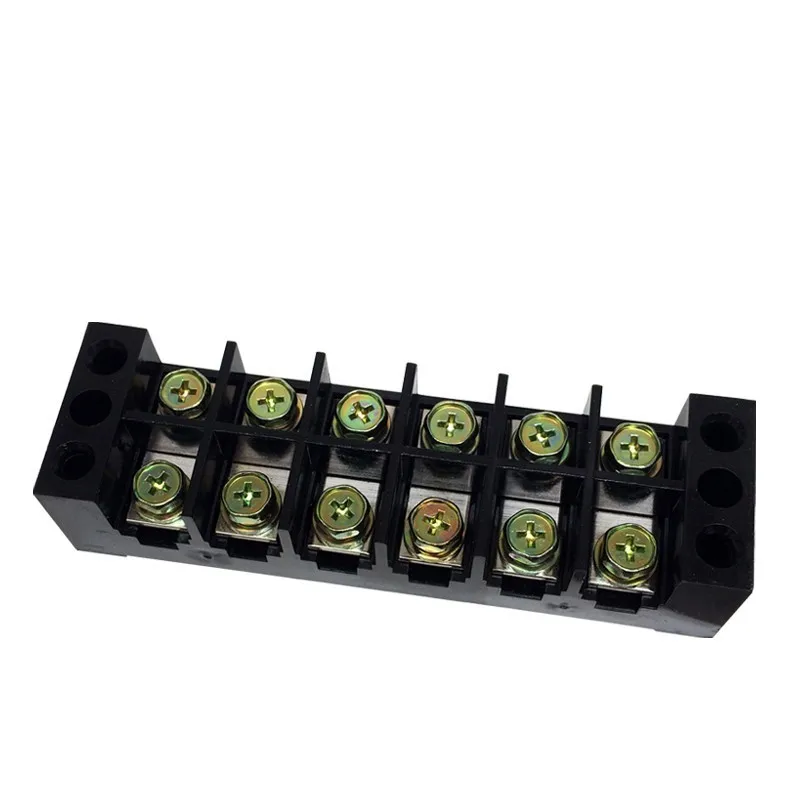 Terminal Blocks TBC-6006 TB-606 60A/6P 600V Connection Dual Row Terminals Copper with 12 screws 0.5-10mm2