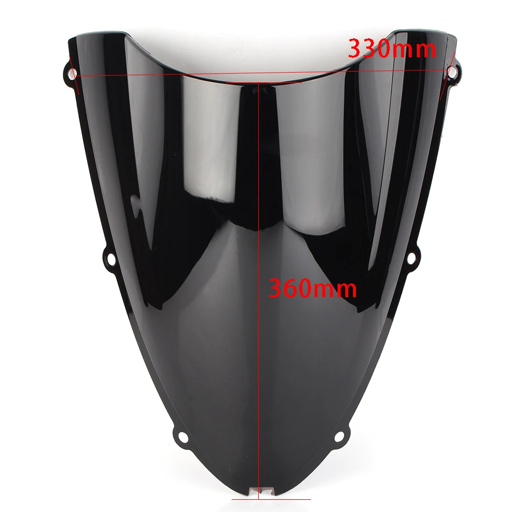 Motorcycle Windshield Double Bubble Windscreen For Kawasaki Ninja ZX6R ZX-6R 2005 2006 2007 2008 & ZX636 2005-2006 ABS Plastic