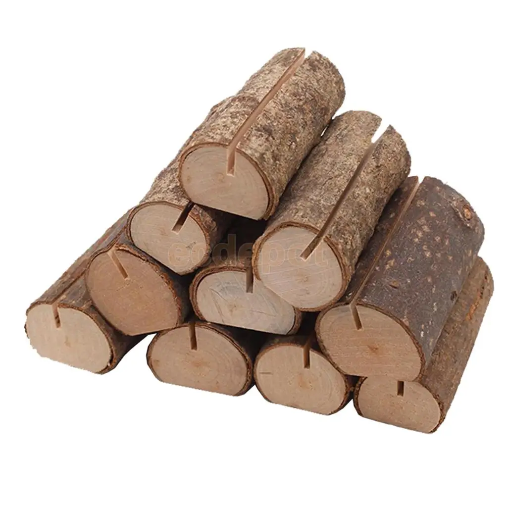 10pcs Wedding Place Wooden Card Holders Table Number Stands for Wedding Table Name Number Business Card Holder Decorations