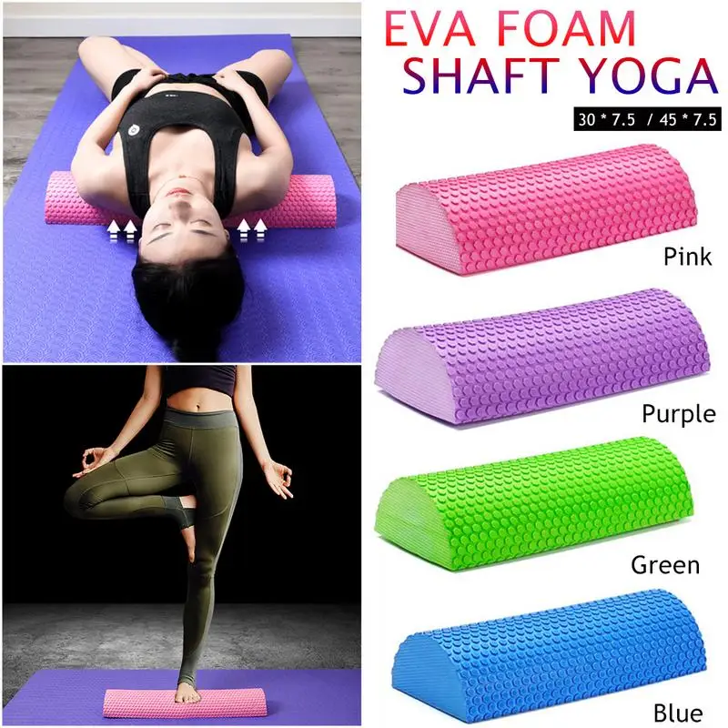 Half Round EVA Massage Foam Roller Yoga Pilates Fitness Equipment Balance Pad Yoga Blocks With Massage Floating Point 30-45cm