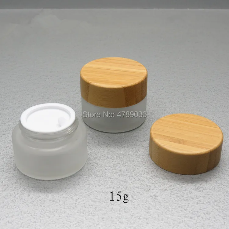 

10/20pcs 15g Matted Glass Cosmetic Empty Jars Clear Bottles Eyeshadow Makeup Cream Lip Balm Container Pots Free Shipping