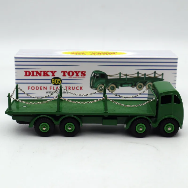 Atlas Dinky Supertoys 체인이 있는 Foden 트럭, 민트 박스 다이캐스트 모델 컬렉션, 자동차 장난감, 자동차 선물, No.905