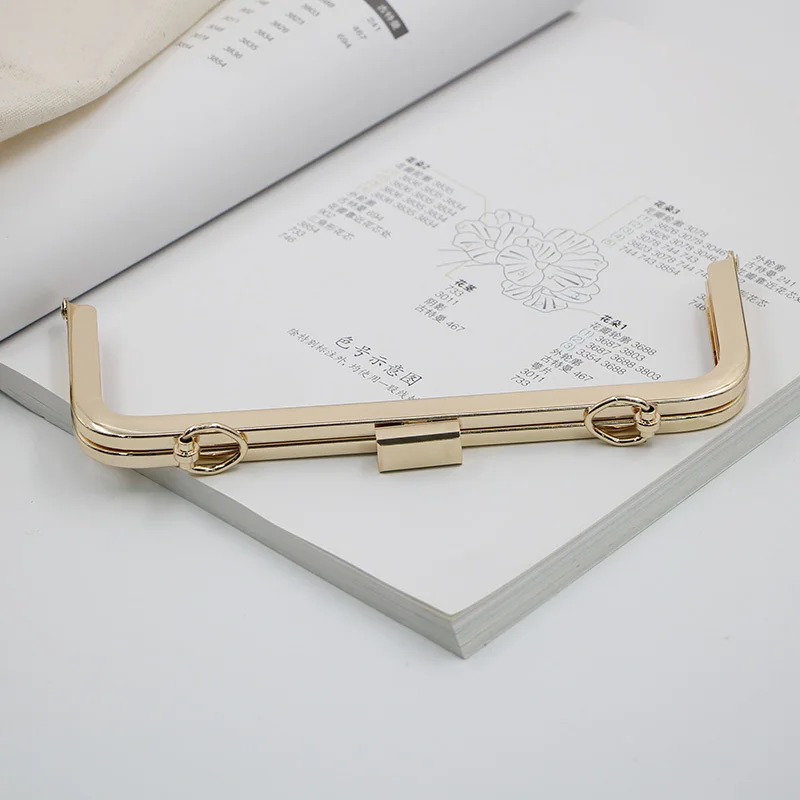 One Piece 20cm Metal Purse Frame Rectangle Bag Hanger DIY Hardware Part And Accessories High Quality Screw Bag Frame