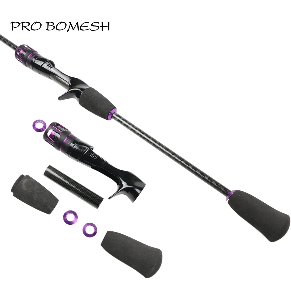 Pro Bomesh 1 zestaw aluminium nakrętka blokująca + 3 K węgla rury odlewania uchwyt z pianki EVA zestaw DIY wędka polak akcesoria do powolnego Jigging pręt