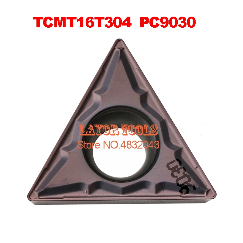 

TCMT16T304 PC9030 * 10 шт. поворотные твердосплавные вкладыши для STFCR/STGCR, твердосплавные Токарные пластины, наконечники, подходящие для резки нержавеющей стали
