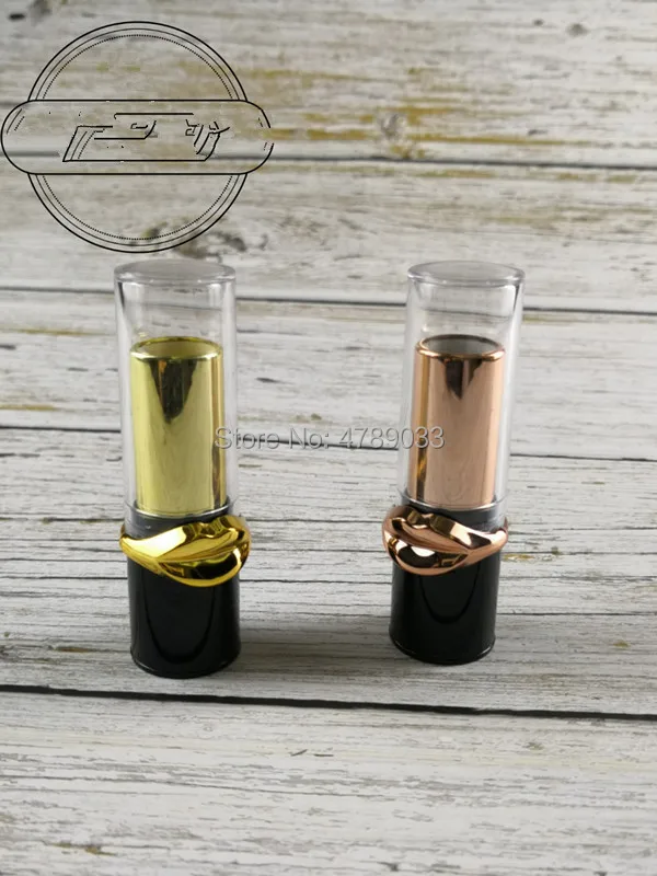 

10/30/50pcs Big Mouth 12.1mm Lipstick Tube Empty Rose Gold/Gold color Lip Balm Tube With Clear Cap,Beautiful Makeup Tools