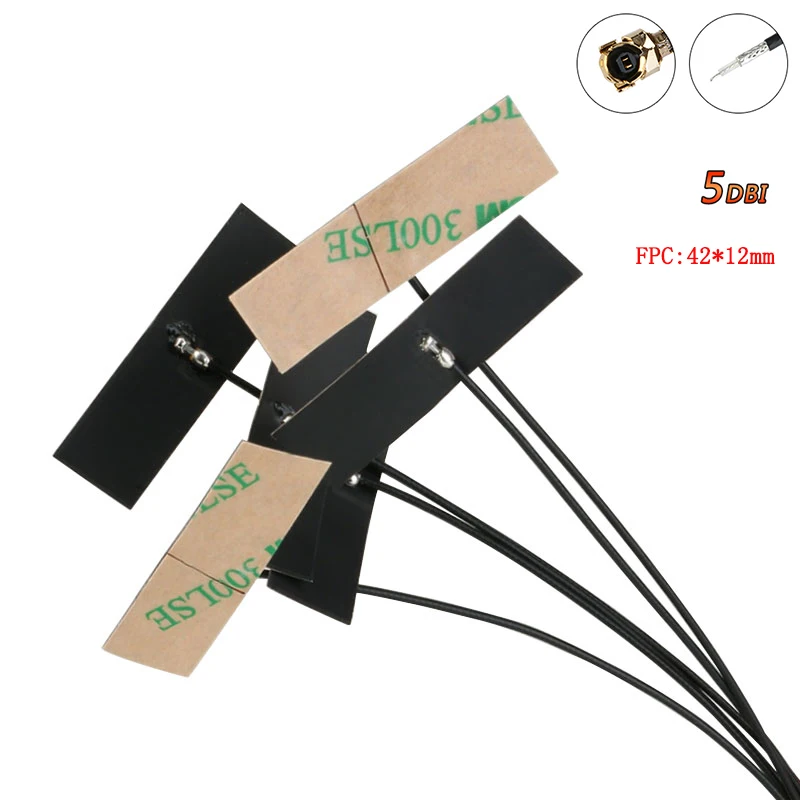 10Pcs 2.4Ghz WIFI Internal Antenna 5dBi IPX IPEX Connector FPC Omni Antenna IEEE 802.11 b/g/n WLAN System