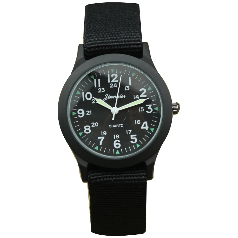 Nazeyt promotion unisex sports army watch middle student boys and girls luminous nylon couple watch multi-color gift clock