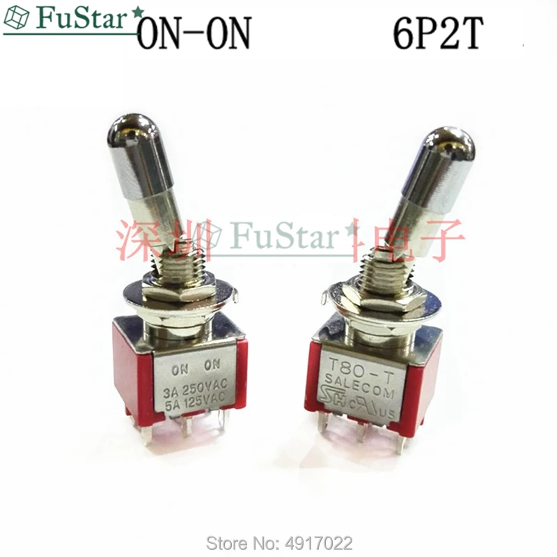 1 sztuk SH T8011-LKB rygiel 6Pin utrzymane i staje w sytuacji sam na sam na 2 pozycja DPDT Mini przełącznik T80-T DIP6 ze stali nierdzewnej stali nierdzewnej przełącznik nowy