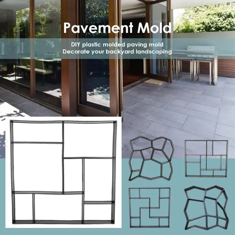 Molde do pavimento do jardim caminhada molde concreto diy manualmente pavimentação cimento tijolo pedra estrada moldes de concreto pathmate m