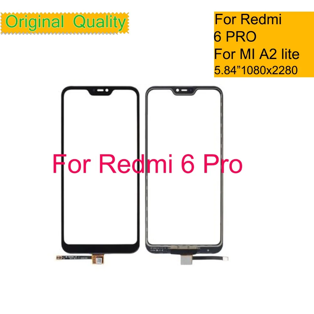 

10Pcs/Lot For Xiaomi Redmi 6 Pro Mi A2 Lite Touch Screen Digitizer Touch Panel Sensor Front Outer Glass Replacement