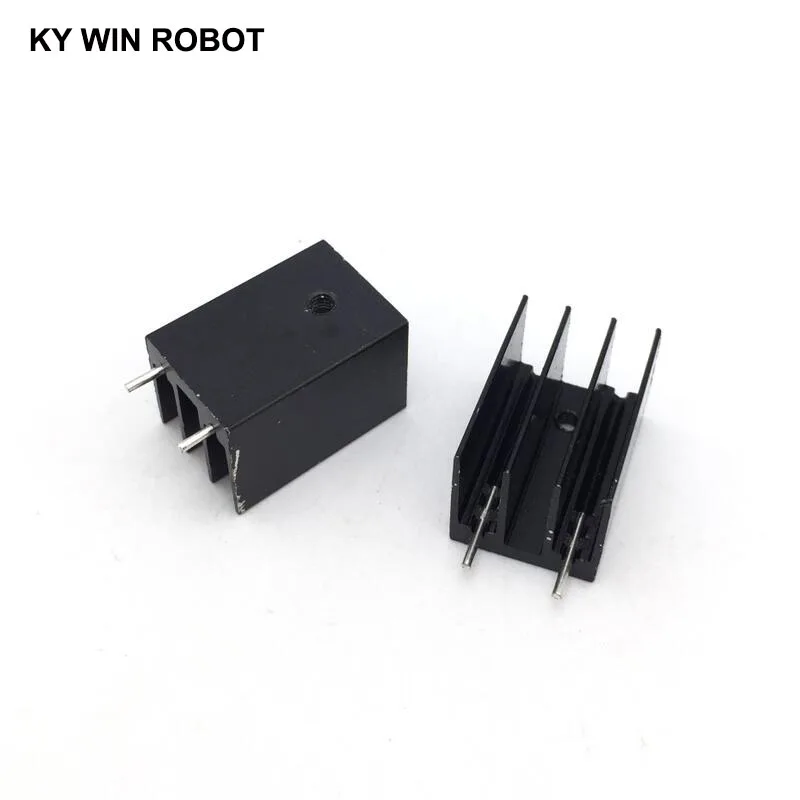 10 pcs Aluminium TO-220 Heatsink TO 220 Heat Sink Transistor Radiator TO220 Cooler Cooling 25*16.5*16MM With 2 Pins T