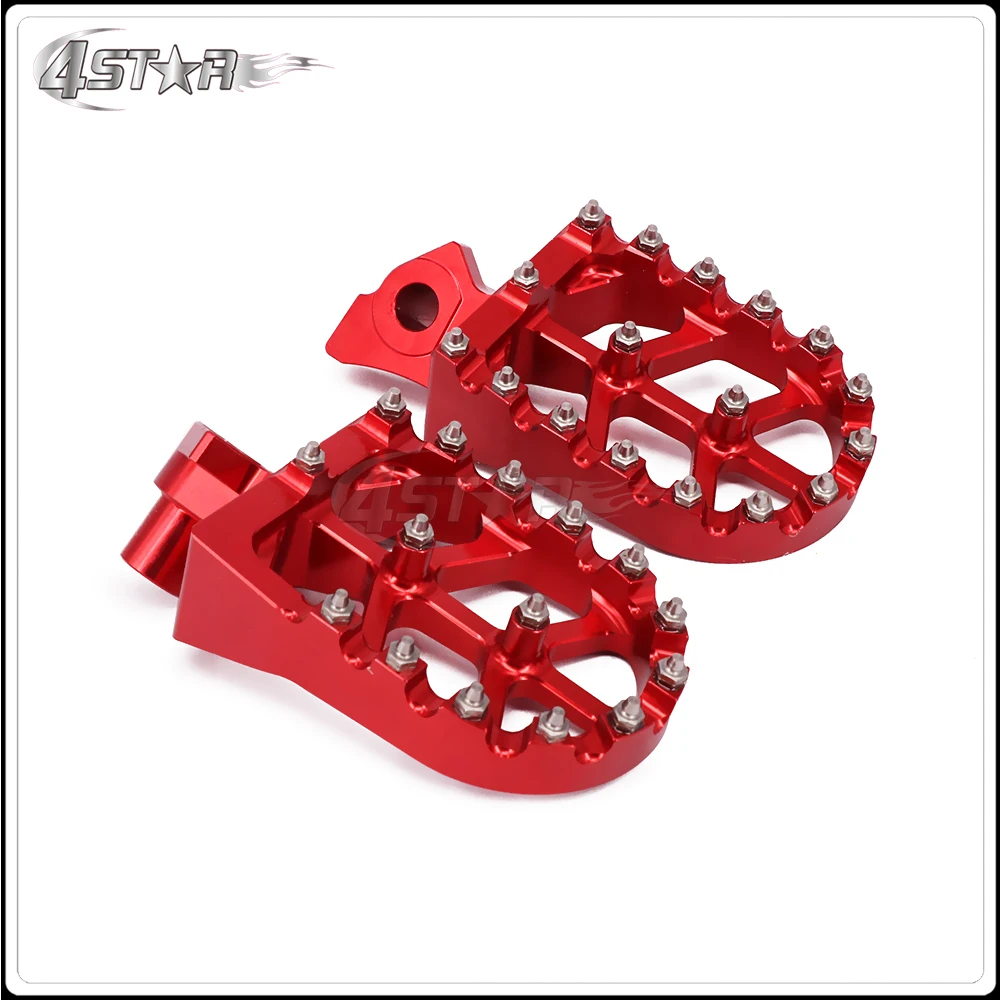 CNC Motorcycle Foot Pegs Pedals Rests For HONDA CR125 CR250 1995-1999 CR500 1995-2005 For YAMAHA YZ125 YZ250 WR400 1997-1998