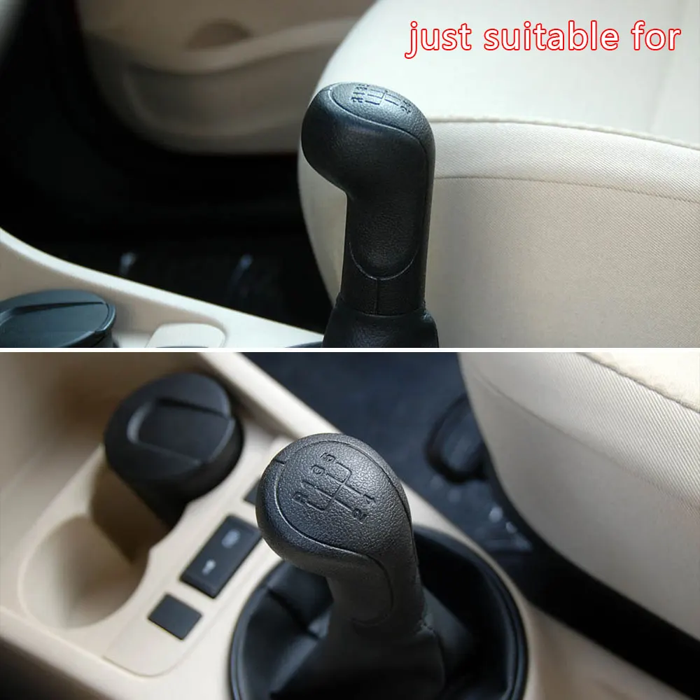 For SKODA Fabia 2008-2012 1pc PU Leather Hand Brake Shift Knob Cover Gear Case Car Interior Decor Shift Knob Shell