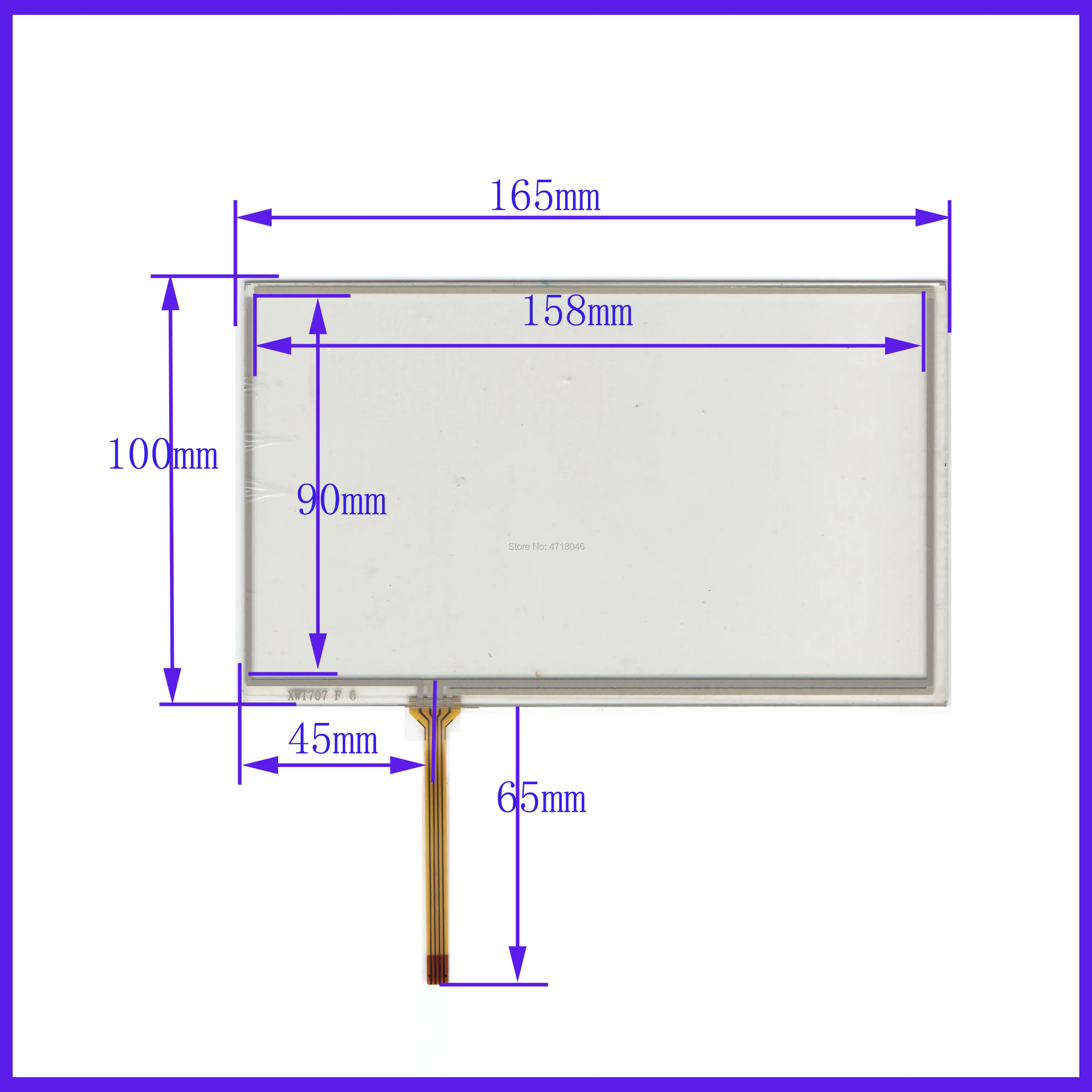 

ZhiYuSun wholesale 5PCS/LOT XWT707 165*100mm 7inch 4lines resistance screen for car DVD redio this is compatible 165*100