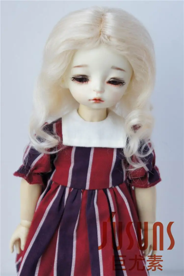 Модные волосы для кукол JD029, 1/12, 1/6, 1/4, 1/3, из мохеровой ткани, размер 3-4 дюйма, 6-7 дюймов, 7-8 дюймов, 8-9 дюймов, длинные волнистые кукольные аксессуары для волос