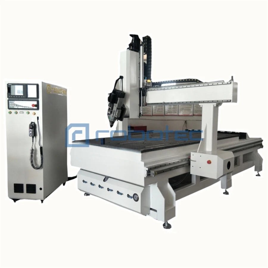 Routeur CNC 180 à tête pivotante à 1325 degrés, fraiseuse pour le travail du bois, avec changeur d'outils automatique, 4 axes, ATC
