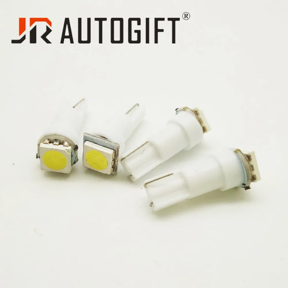 500pcs T5 W3W W1.2W SMD 5050 T5 17 37 73 74 5050 LED Red/Blue/Green/Yellow Auto LED Lamp Car Dashboard Instrument Light Bulb 12V