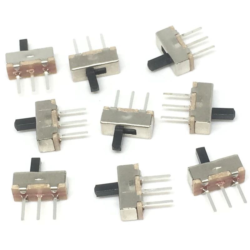 20Pcs Interruptor on-off mini Slide Switch SS12D00 SS12D00G3 3pin 1P2T 2 Position High quality toggle switch Handle length:3MM