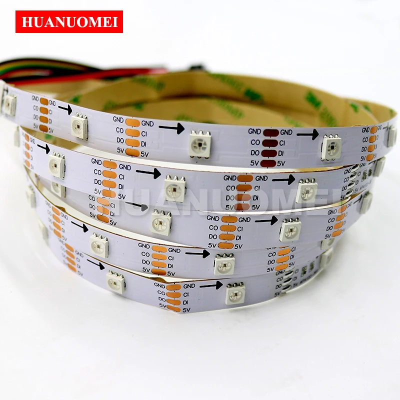 DC5V 1m/2m/5m 30/32/48/60/72/144LEDs/m SK9822 LED Strip 5050 SMD Addressable Smart RGB Pixel Digital TV Light Lamp Flexible Tape