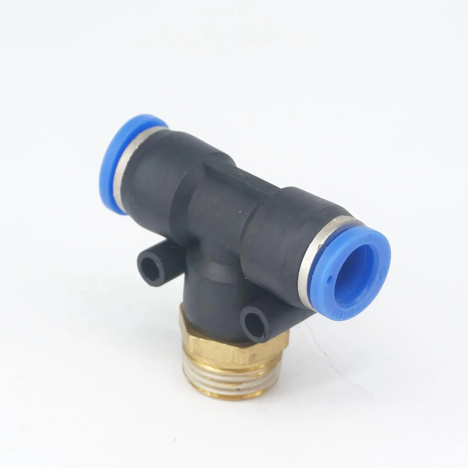 Conexão tipo t pneumática 1/2 "bsp, encaixe perfeito em tubo pu de 12mm, conector de 3 vias, liberação rápida, encaixe de ar 0.8 mpa