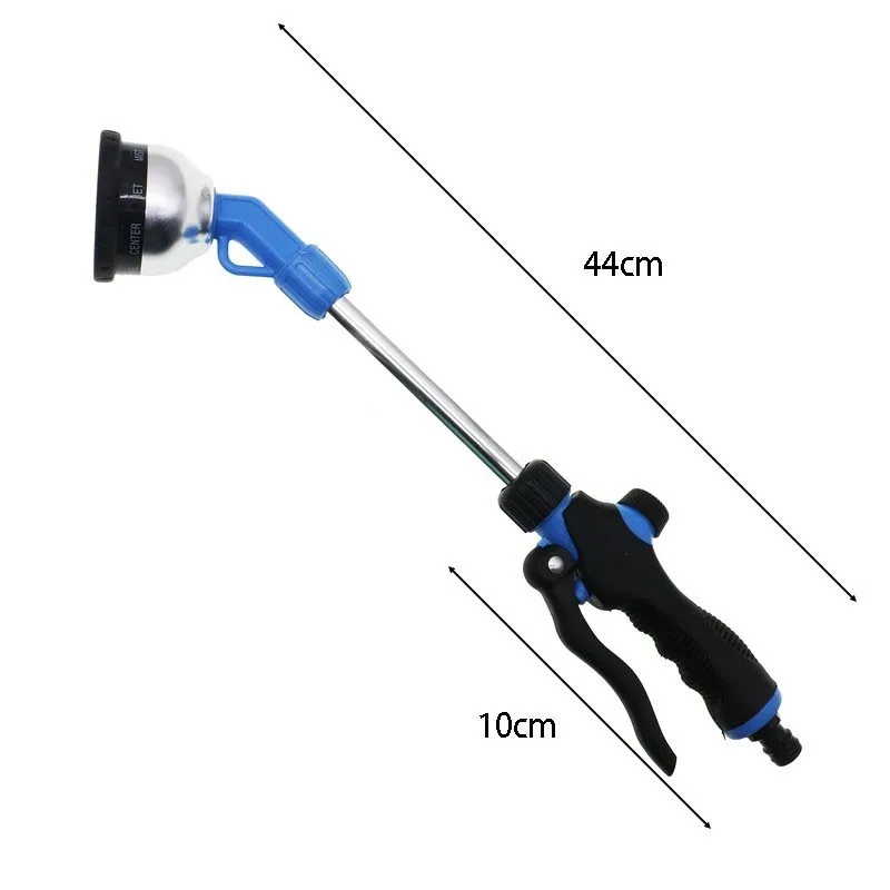 1pc/2pcs 9 Functions Long Rod Spray Gun Hose Nozzle Guns Garden Irrigation Plant Watering Car Wash Water Gun Jet  Clean Tool