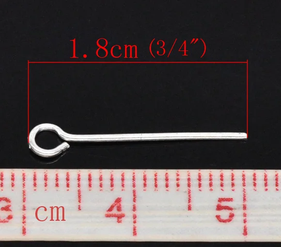 DoreenBeads 800PCs SilverสีPins 18X0.7 มม.(21 Gauge) (B01720),Yiwu