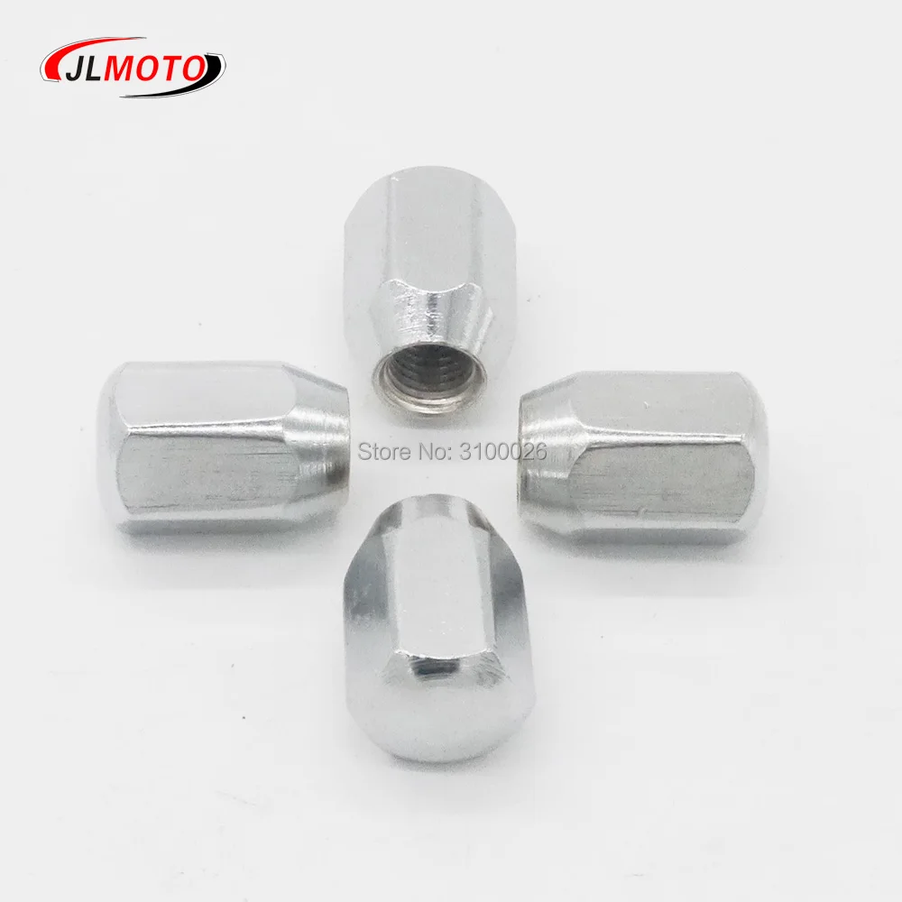 

4pcs M10X1.25 18mm Chrome Wheel Hub Nut Fit For Alloy Aluminum Rim Wheel ATV Scooter Buggy UTV Quad Bike Vehicle Moto Parts