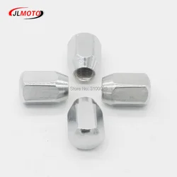 Tuerca de cubo de rueda cromada M10X1.25, 4 piezas, 18mm, apta para llanta de aleación de aluminio, ATV, Scooter, Buggy, UTV, Quad Bike, vehículo, piezas de Moto