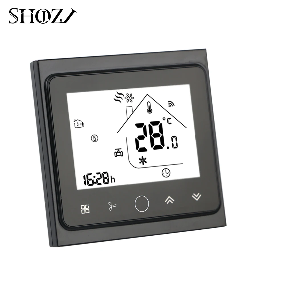 TUYA смартфон 2 /4 трубы фанкойл программируемый Wi-Fi, центральный кондиционер воздуха термостат Температура блок регулятора работать с Alexa