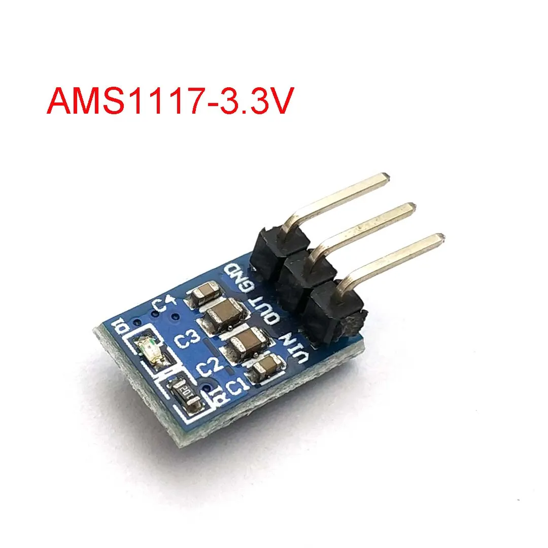 5V To 3.3V DC-DC Step Down Power Supply Buck Module AMS1117 800MA Automatic Adjustable Boost Board Start Limit Voltage