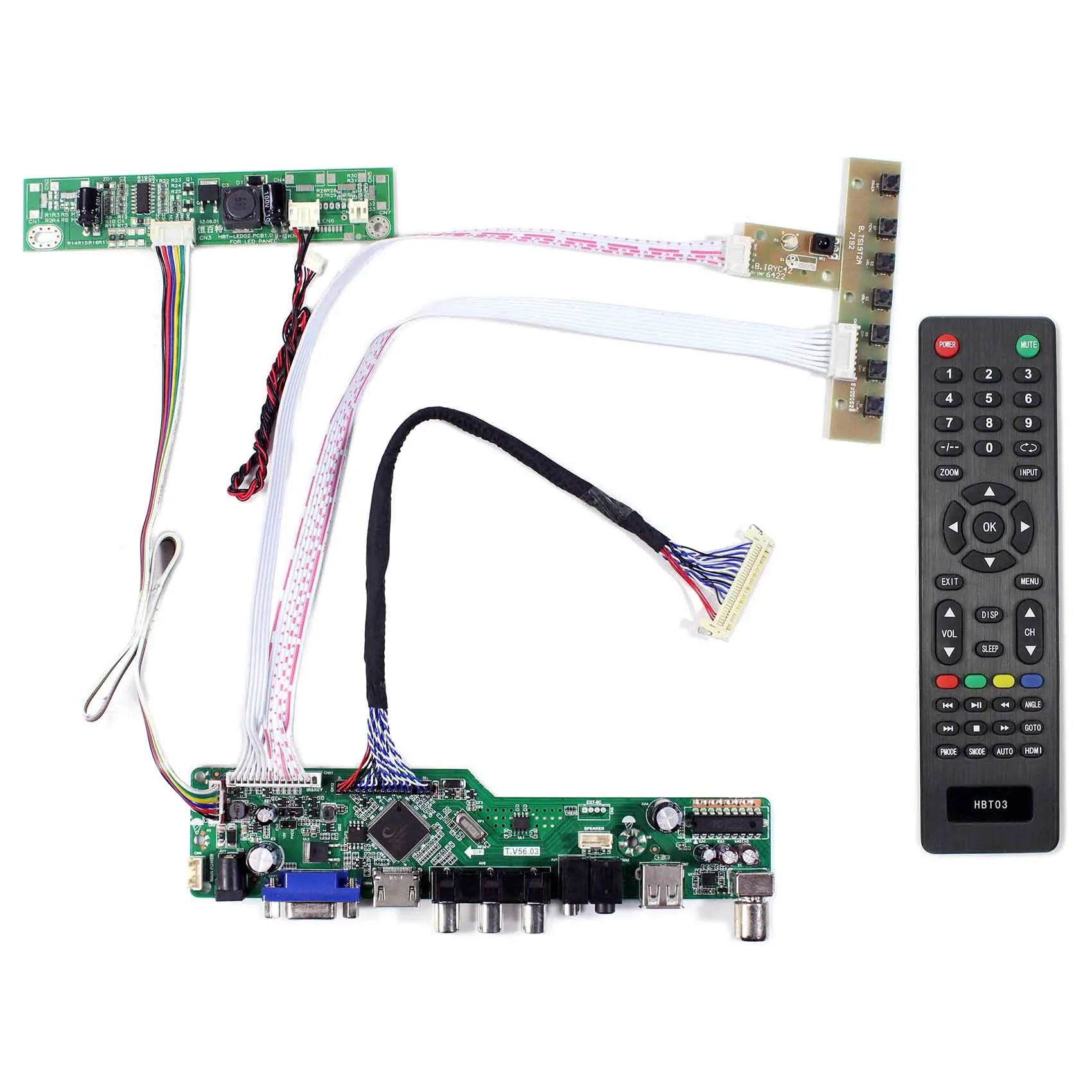 

Controller Board T.V56.03 work for 19inch 1440x900M190PW01 V8 M190CGE-L20/L23 M190MWW4 R2 M190PTN01.0 LM190WX2-TLK1/TLB1