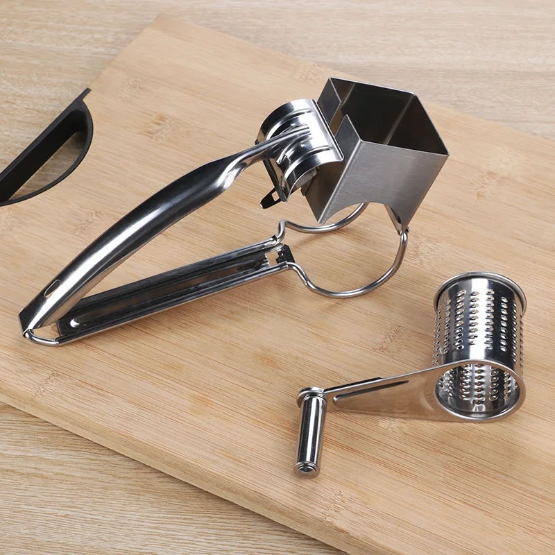 Stainless Steel Hand Rotating Cheese Grater Creative Kitchen Grater Household