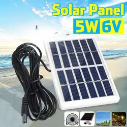 Przenośny Panel słoneczny 5W 6V zewnętrzny Panel ładowarki solarnej 3 metrowy kabel wspinaczkowy szybka ładowarka Polysilicon Tablet Generator słoneczny