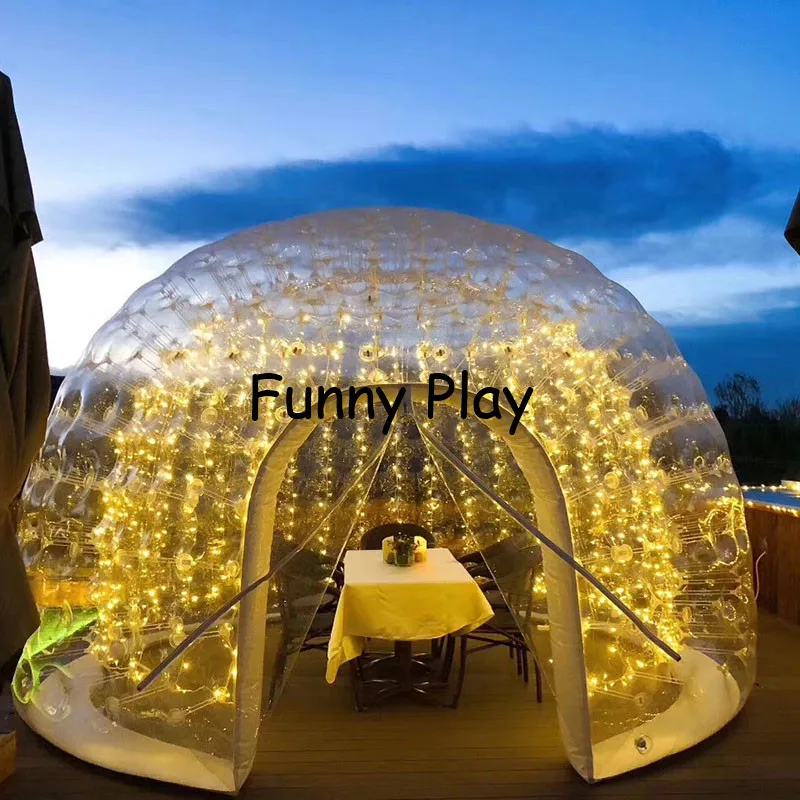 inflatable bubble house,double layer transparent bubble family wedding party bubble room for camping ,inflatable pvc dome tent